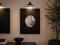 MOON NOISE — Handmade Texturized Wall Art (Lights included)