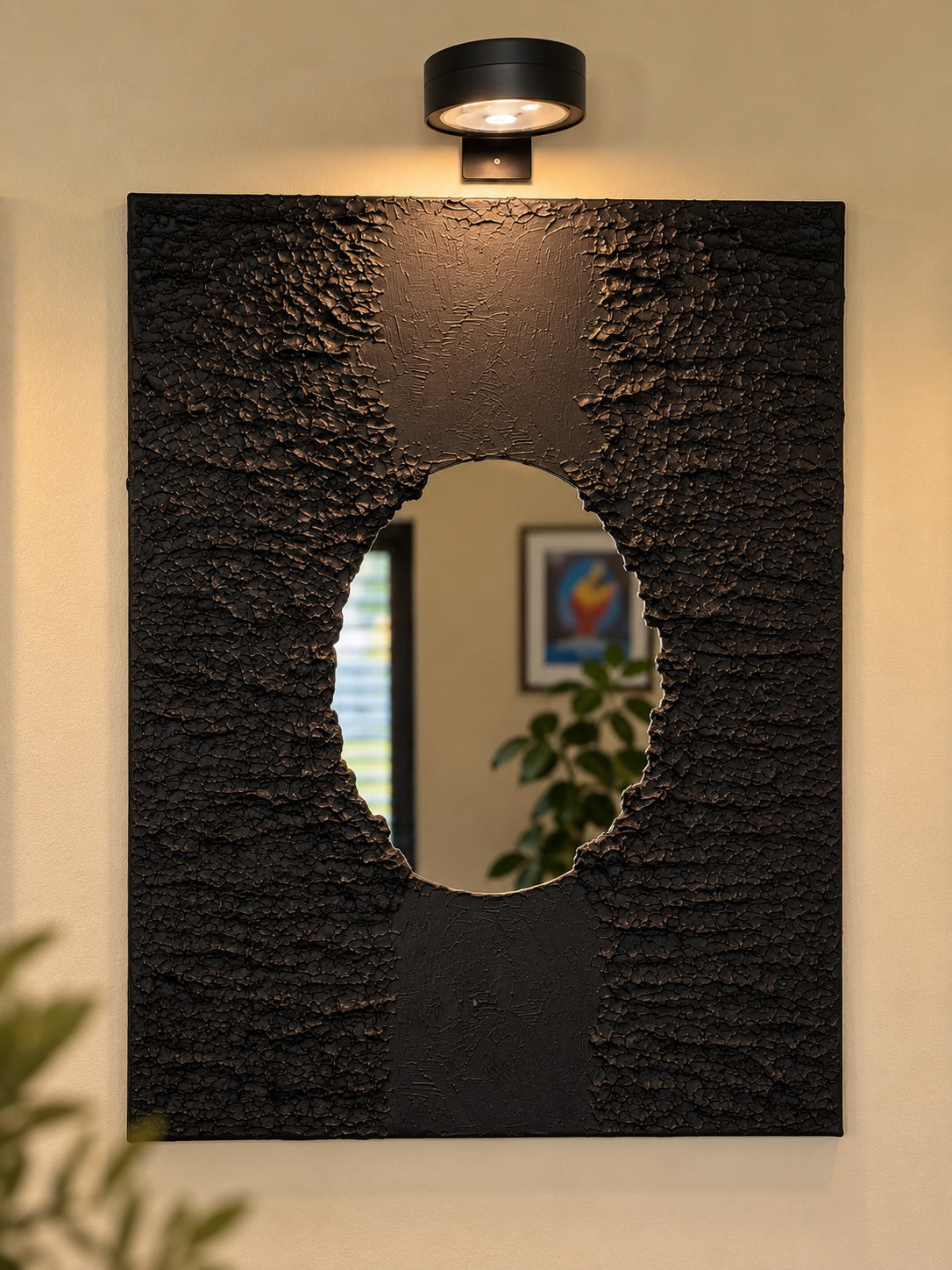 Eternal Tide | Handmade Textured Wall Art Set of 4 | Top LED Lights Included