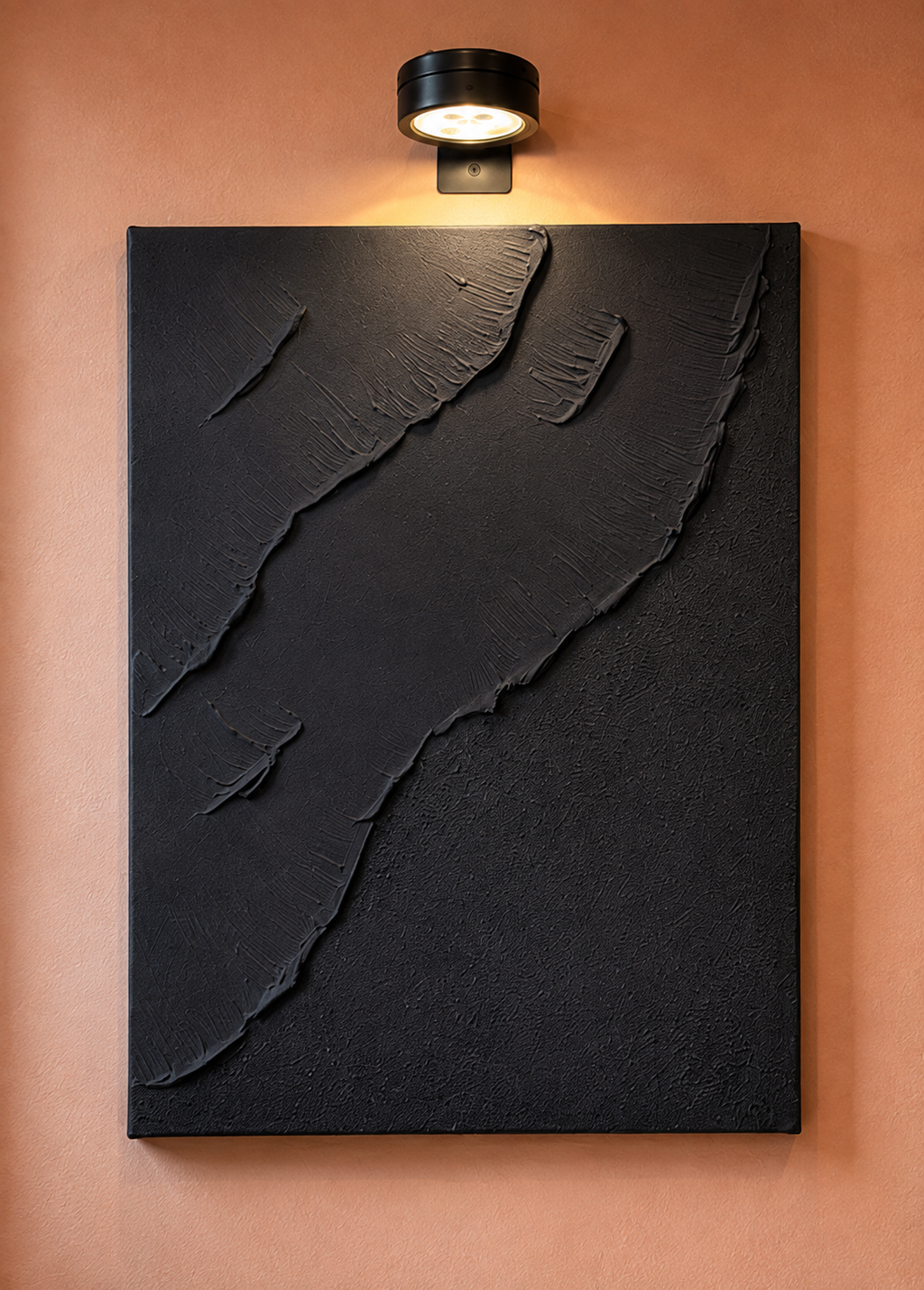 Tide Collection | Handmade Textured Wall Art Set of 2 | Top LED Lights Included
