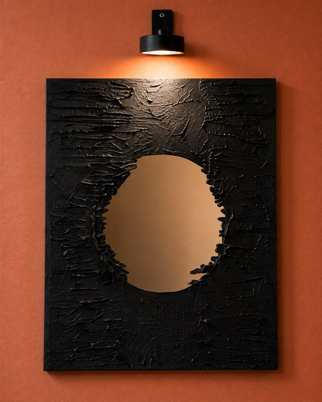 MOON NOISE — Handmade Texturized Wall Art (Lights included)