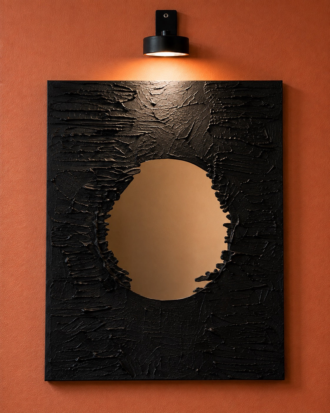 MOON NOISE — Handmade Texturized Wall Art (Lights included)