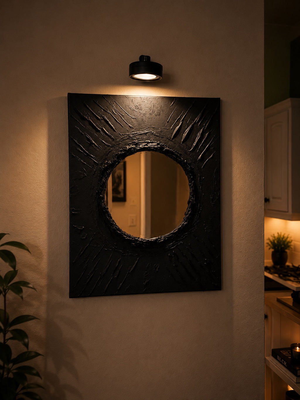 DEPTH — Handmade Texturized Wall Art (Lights included)