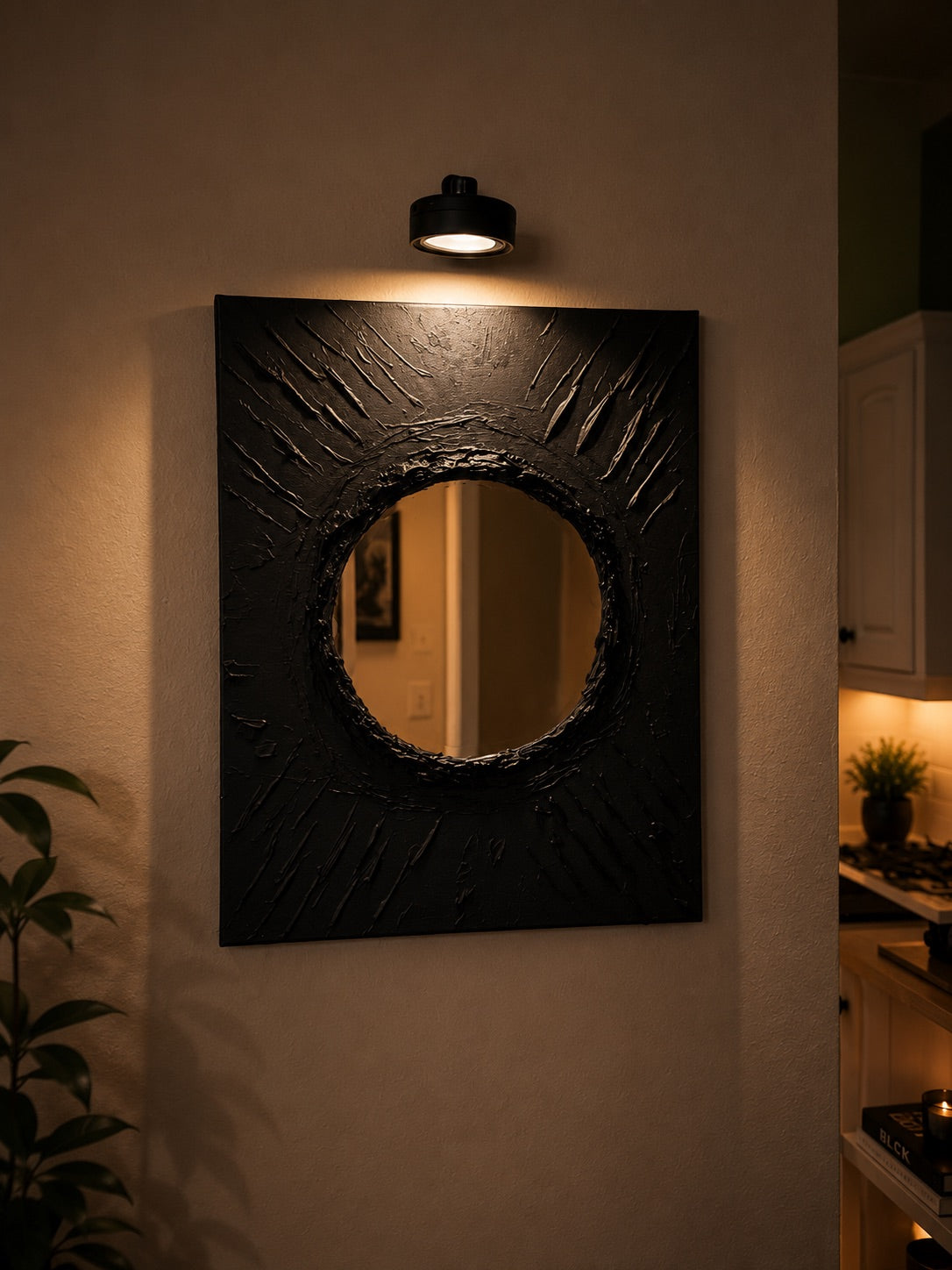 DEPTH — Handmade Texturized Wall Art (Lights included)